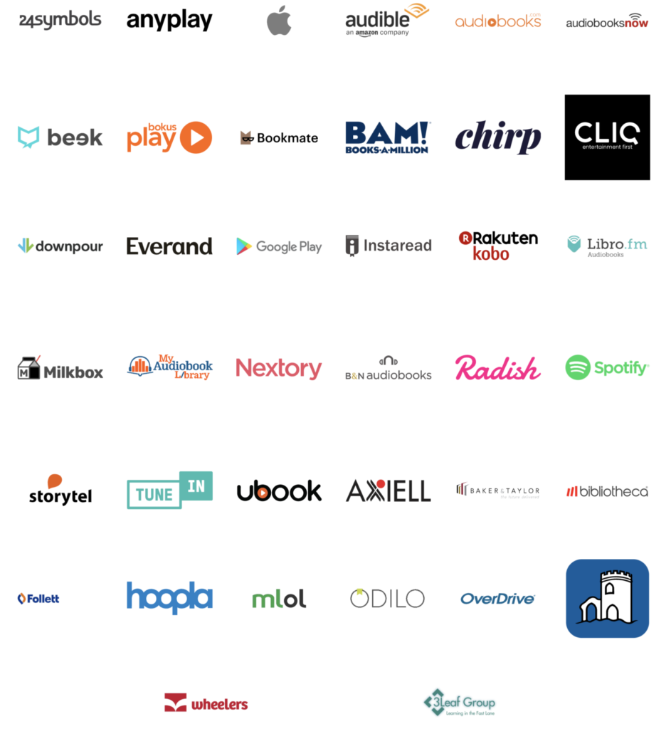 HOOM audiobook distribution distributor logos